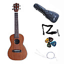 Hanknn - Mahogany Concert Ukulele with Gig Bag/String/Picks/Strap