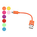 usb sync og ladekabel for Samsung Galaxy i9300 s3, i9100 og andre (assorterte farger, 10cm lengde)