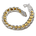 Fashion Silver And Gold Plated 10MM Men's Bracelet