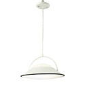 40W Artistic White Acrylic Pendant Light with 1 Light in T5 Bulb Base