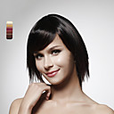 medio sin tapa larga 100% de la naturaleza humana buscar el pelo peluca de pelo recto 5 colores a elegir