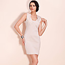 TS Diamond Shape Neckline Sheath Dress