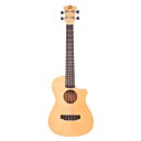 ELLA - (UK-2820SSSC) Todo sólido cedro rojo Concierto Cutaway Ukulele con bolsa