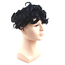 100% cabelo indiano de Remy curto encaracolado Mens Toupee