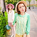 Lace 3/4 Sleeve Chiffon Shirt