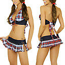 Des femmes sexy costumes Halter Plaid (2 Pièces)