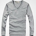 Herren V-Ausschnitt Baumwoll-T-Shirt