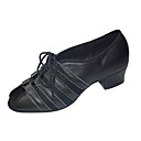 Real Leather Upper Dance Shoes With Lace-ups Practice Shoes For Women's