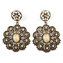 Glamorous Flower Style Retro Earrings for Women (Yellow)