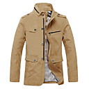 Trendy Solid Color Single Buckle Coat