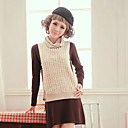 Lace High-neck Long Sleeves Two-piece Dress