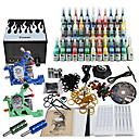2 Tatoo Guns Kit with LCD Power Supply and 54 Color Ink