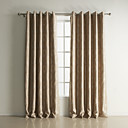 (Two Panels) Classic Geometic Jacquard Room Darkening Curtains