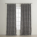 (Two Panels) Modern Geometic Jacquard Room Darkening Curtains