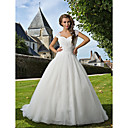 Ball Gown Sweetheart Chapel Train Tulle Wedding Dress