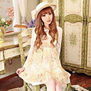 bloemenprint gesplitst chiffon jurk