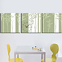 12 "-24" Modern Style Relógio de parede Floresta em lona 3pcs