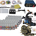 2 Cast Iron Tatoo Machine Kit for Lining and Shading(54 Colors)