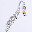 Leather Design Bookmark With Owl Pendent