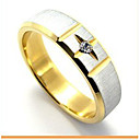 ouro, prata anel de diamante