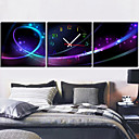 12 "-24" Estilo Moderno reloj de pared abstracta en lona 3pcs