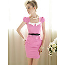 vintage korte vrouwen mouw jurk