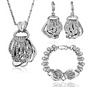 Bijoux en or 18 carats serti de strass avec strass collier, boucles d'oreilles, bracelet (plus de couleurs)