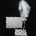 Beautiful Wedding Guestbook And Pen Set With Sequin