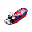 Hecho a mano zapatos de baile de lona Split-Ballet Slipper único con arco para los niños