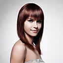 capless long de 100% cheveux humains perruque brune cheveux raides (0463-lpp637)