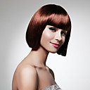 Capless Short Bob Brown Synthetic Wig Full Bang