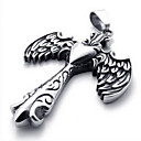 Men's Angel Wing Pendant(Free Chain)(5.2*3.1*.5CM)