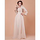 Sheath/Column Square Floor-length Satin And Chiffon Mother Of The Bride Dress With A Wrap