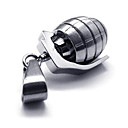 Titanium Grenade Pendant(Free Chain)(2.3*1.4*1.2CM)