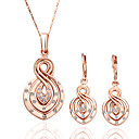 Cyclotron bijoux en or 18 carats en forme de Set avec strass Y compris le collier, boucles d'oreilles (plus de couleurs)