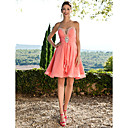 A-line Sweetheart Short/ Mini Chiffon Cocktail Party Dress