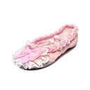 Hecho a mano zapatos de baile de lona Split-único Zapatillas de ballet con el arco rosado para los niños