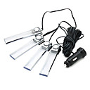 4 PCS Blue LED Car Interior Dash Decorative Floor Light