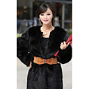 Elegant Long Sleeve Faux Fur Career/Party Coat