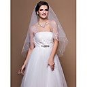 Two-tier Elbow Wedding Veils With Cut Edge (More Colors)