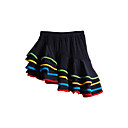 dancewear de poliéster con volantes escalonados falda de baile latino para damas