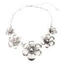 Vintage Silvery Flower Necklace