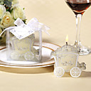 Silvery Rose Carriage Candle(set of 4)
