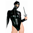 Sexy Negro de cuero de imitación Disfraz Ninja (1 Piezas)
