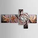 Hand-painted Landscapes Oil Painting with Stretched Frame - Set of 5