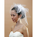Net Unique Bridal Veils Con Birdcage Mujeres Feather