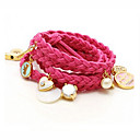 Cardíaca de la mujer pulsera de perlas colgantes capas