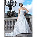 A-line Sweetheart Strapless Satin Wedding Dress