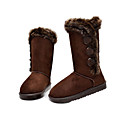 Vrouwen kunstleer Rubber anti-slip Waterproof Warming halverwege de kuit Flat Snowboots (verschillende kleuren)