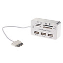 Sync Adapter with TF/M2/SD/MS Card Reader + 3-port USB Hub for Samsung Galaxy Tab/Tab2